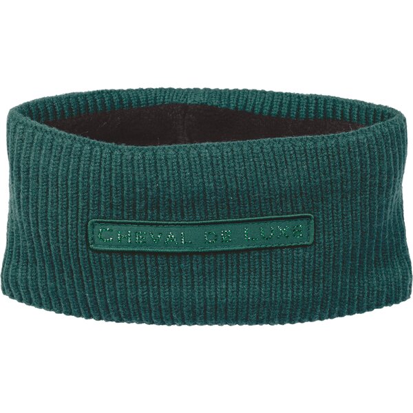 Cheval de Luxe Stirnband mit Glitzerpatch Schriftzug deep emerald | Einheitsgröße