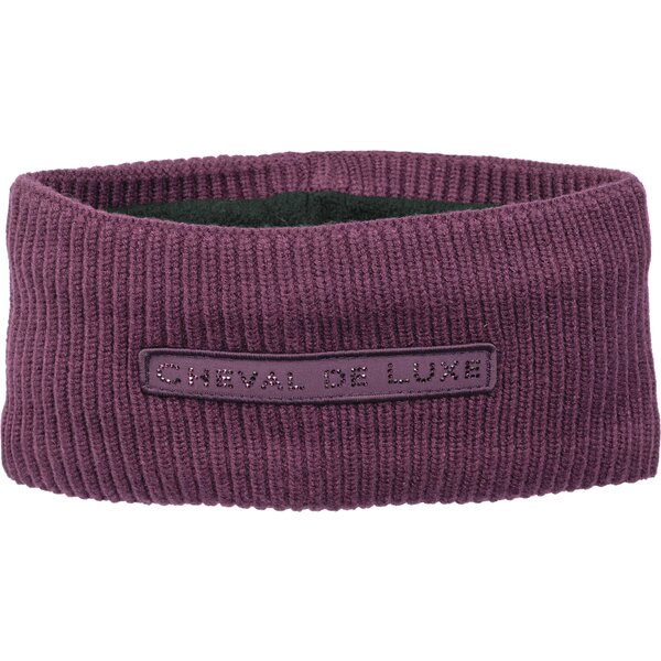 Cheval de Luxe Stirnband mit Glitzerpatch Schriftzug velvet plum | Einheitsgröße