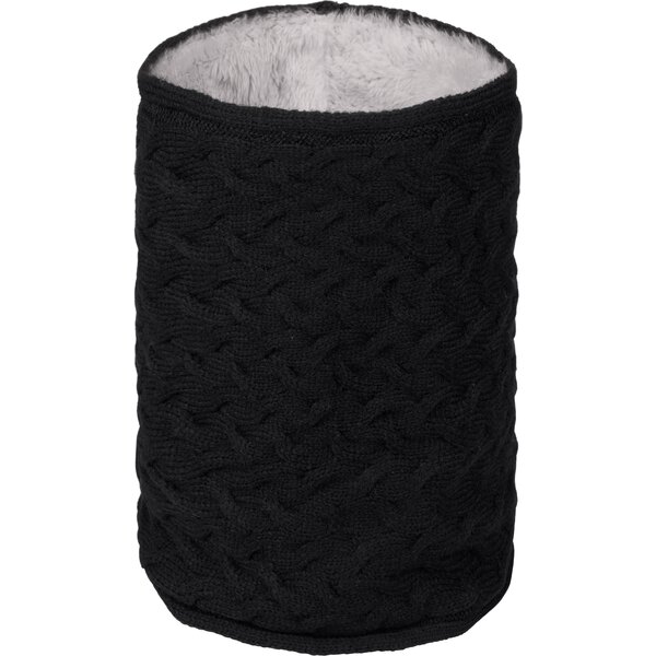 black forest nekwarmer met kabelpatroon black | One size