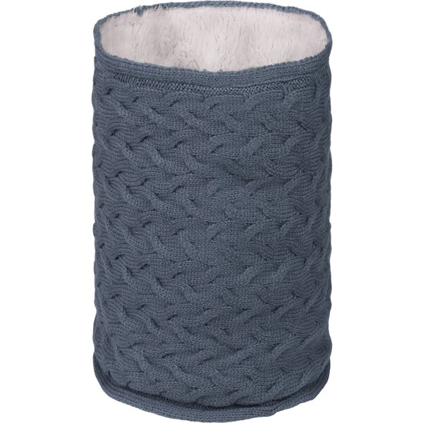 black forest nekwarmer met kabelpatroon smoked blue | One size