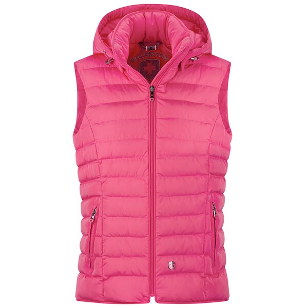 WELLENSTEYN damesbodywarmer Italy met capuchon 