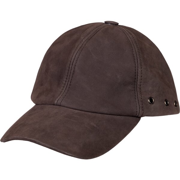 L-pro West Leder-Basecap dark brown | uni