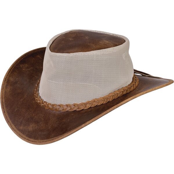 L-pro West Western-Lederhut brown | XXL (63 cm)