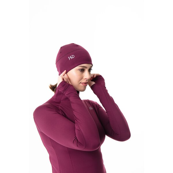 HORSEWARE Beanie Fleace beetroot | Einheitsgröße