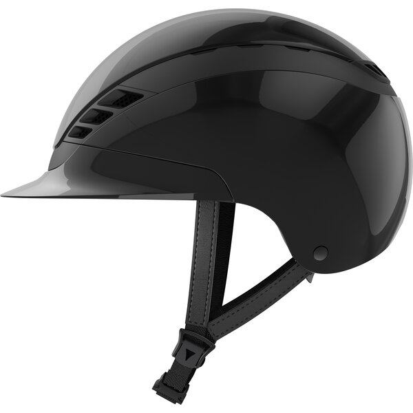 ABUS PIKEUR rijhelm AirLuxe Pure Short Visor shiny black | L (58-61)