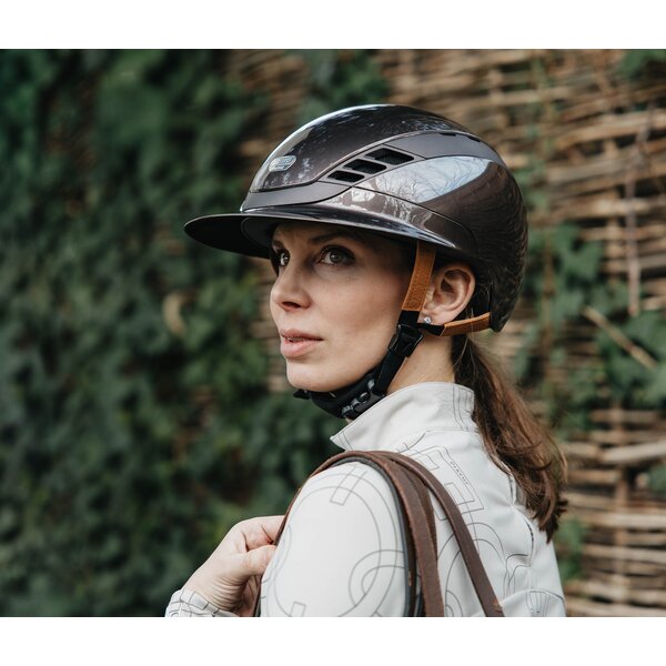 ABUS PIKEUR rijhelm AirLuxe Pure Metallic Hazelnut shiny hazelnut | M (55-58)