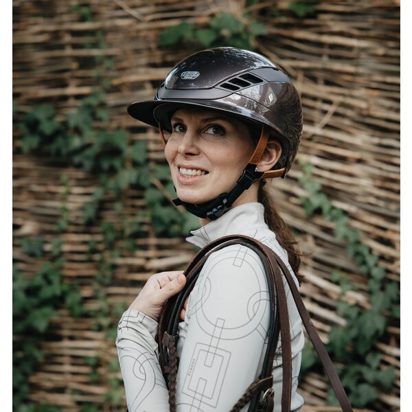 ABUS PIKEUR rijhelm AirLuxe Pure Metallic Hazelnut shiny hazelnut | M (55-58)