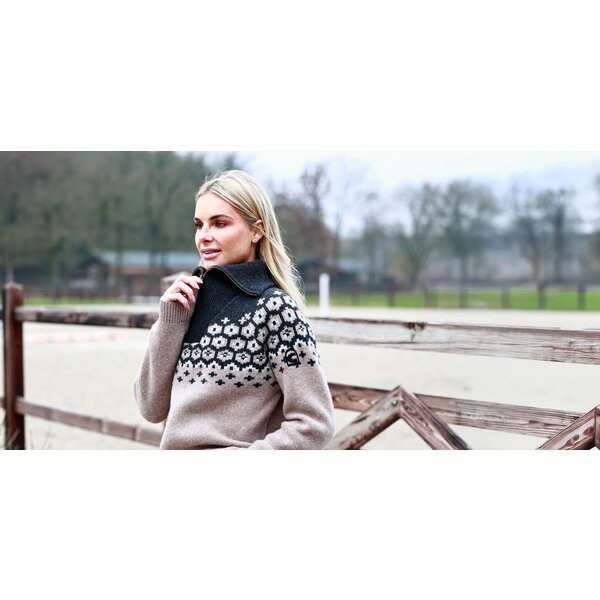 Cavallo wollen trui met halve rits CAVALLEARA 