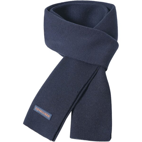 Covalliero gebreide sjaal dark navy | One size