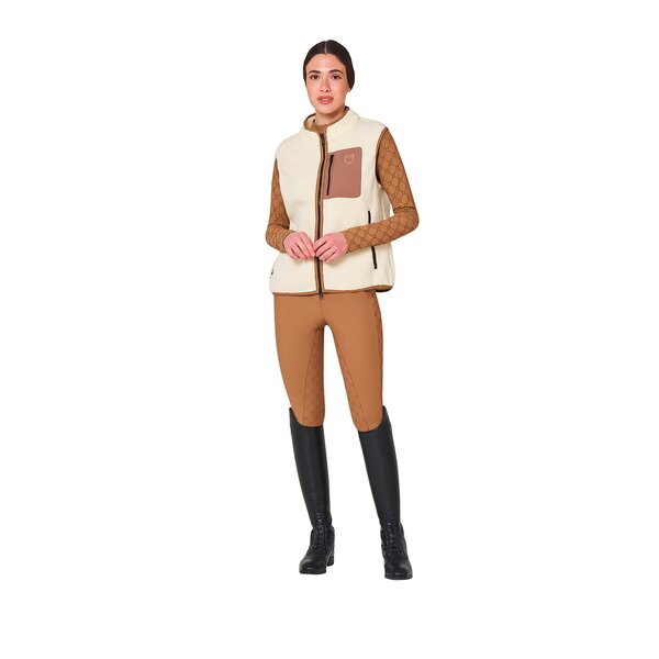 EQUESTRO teddyfleece bodywarmer voor dames 