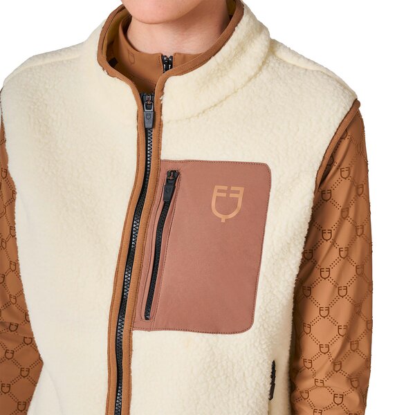 EQUESTRO teddyfleece bodywarmer voor dames 