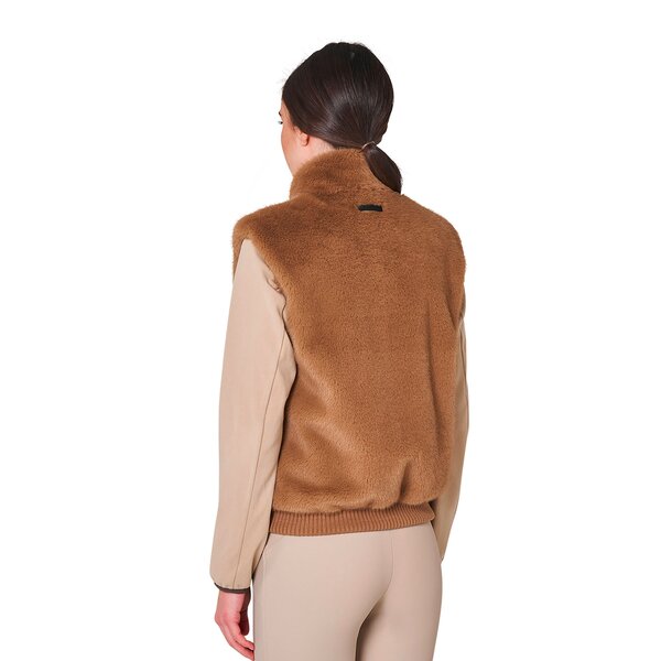 EQUESTRO bodywarmer van imitatiebont voor dames 