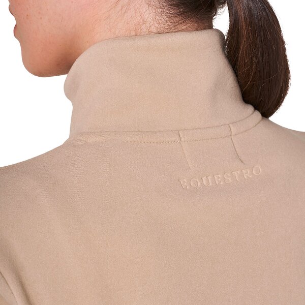 EQUESTRO fleeceshirt met lange mouwen voor dames 