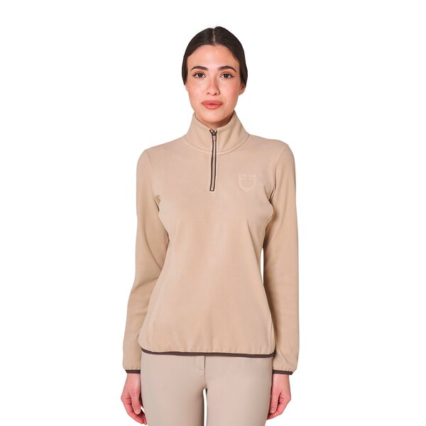 EQUESTRO fleeceshirt met lange mouwen voor dames 