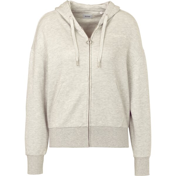 MUSTANG Sweatjacke whisper white melange | L