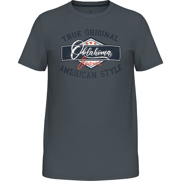 OKLAHOMA Jeans T-Shirt dark grey | L