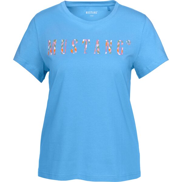 MUSTANG T-Shirt azure blue | 2XL