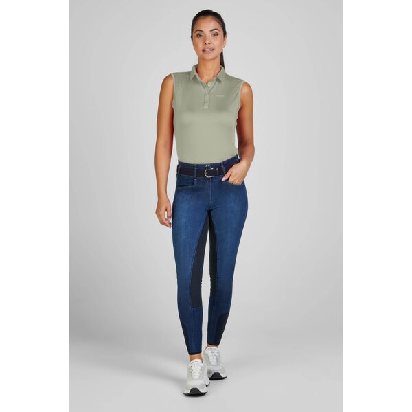 PIKEUR Sports Collection mouwloos poloshirt light moos | 44