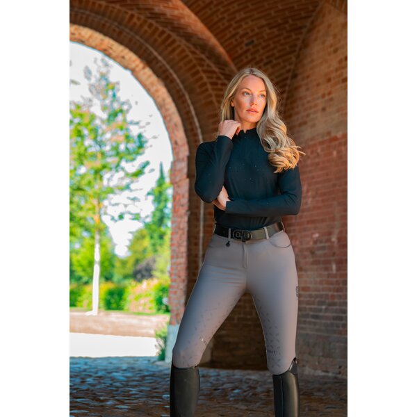 PIKEUR Selection trainingsshirt met rhinestones FUNCTION ZIP SHIRT 