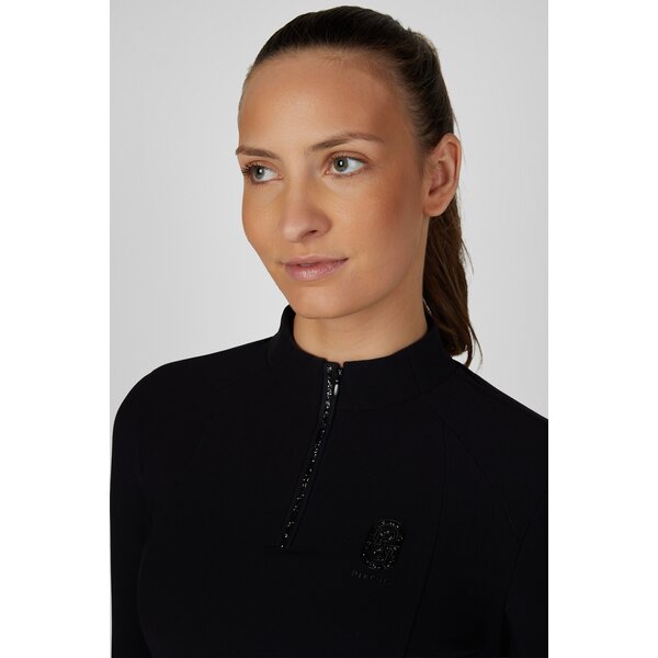 PIKEUR Selection functioneel shirt met rits en ribstructuur 