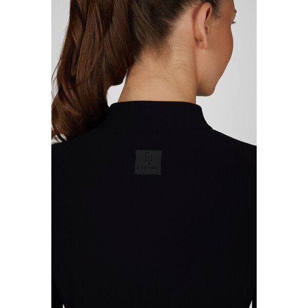 PIKEUR Selection functioneel shirt met rits en ribstructuur 