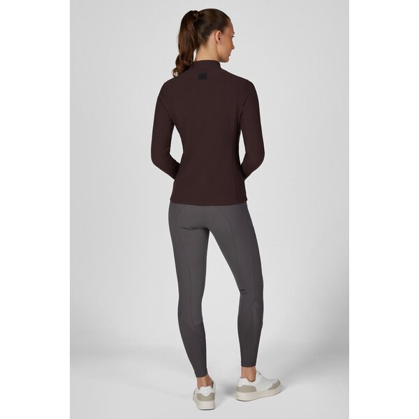 PIKEUR Selection functioneel shirt met rits en ribstructuur 