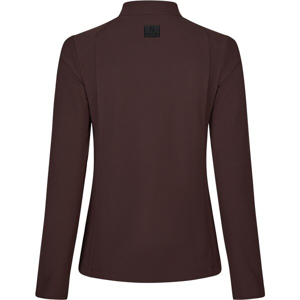 PIKEUR Selection functioneel shirt met rits en ribstructuur 
