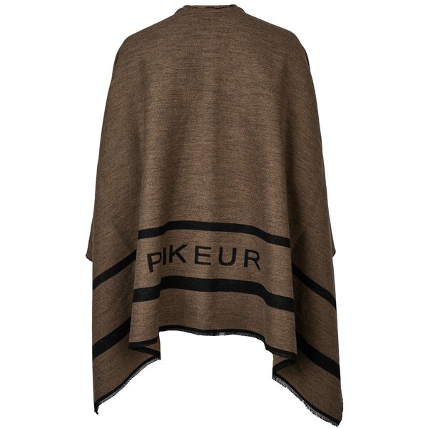 PIKEUR Selection bedrukte cape mocha cream | One size
