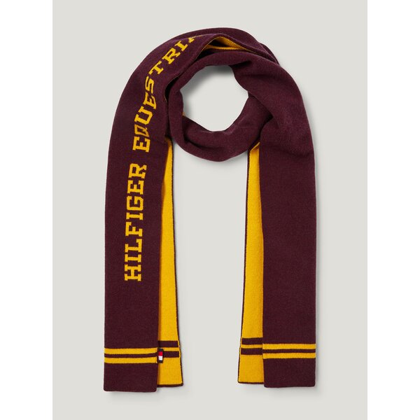TOMMY HILFIGER EQUESTRIAN sjaal Vanderbilt Varsity deep burgundy | One size