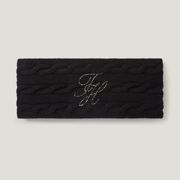 TOMMY HILFIGER EQUESTRIAN hoofdband met strass Maggie black | One size