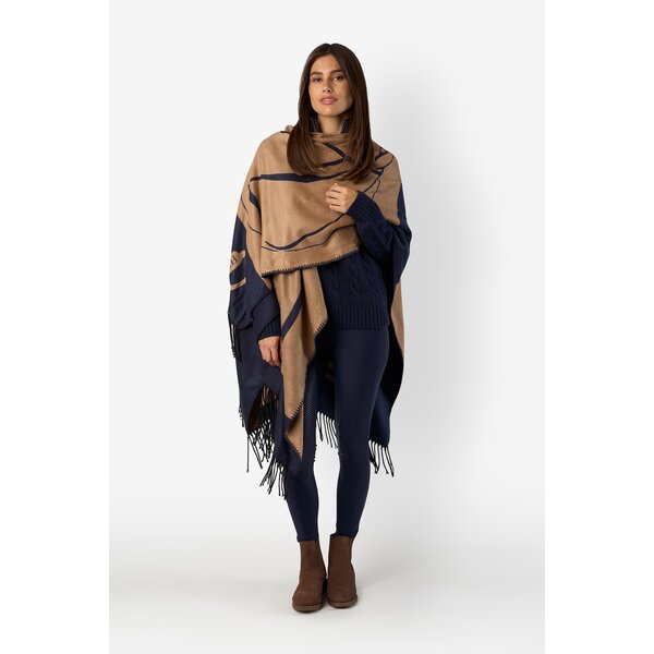 HV POLO poncho Nanda navy | One size