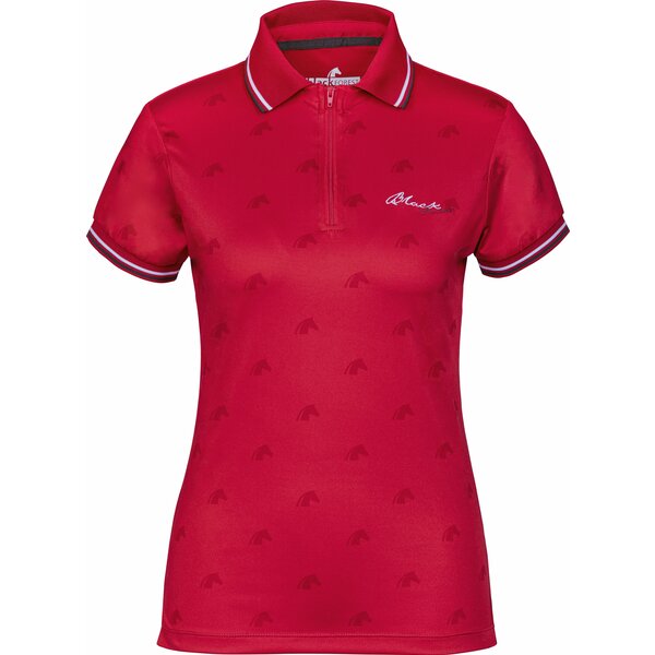 black forest Poloshirt Allover wine red | S