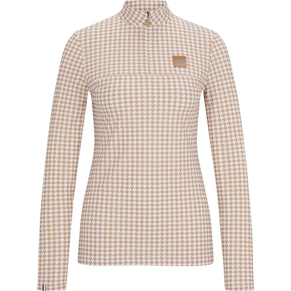 BOSS EQUESTRIAN Trainingsshirt Rachel Houndstooth camel | S