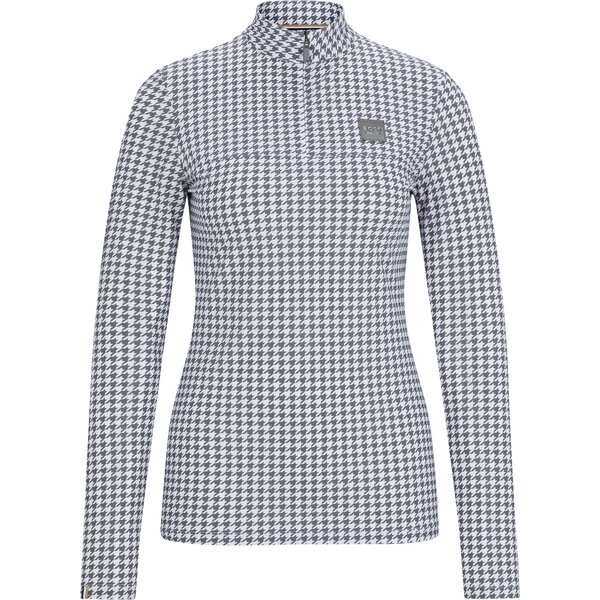 BOSS EQUESTRIAN Trainingsshirt Rachel Houndstooth grey | M