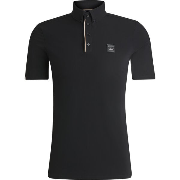 BOSS EQUESTRIAN Trainings Shirt Stripes Matt black | L