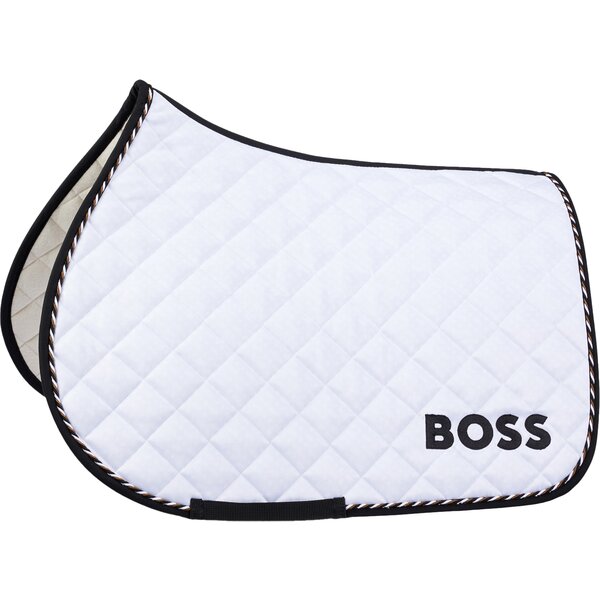 BOSS EQUESTRIAN Schabracke Dressur weiß | Warmblut/Dressur