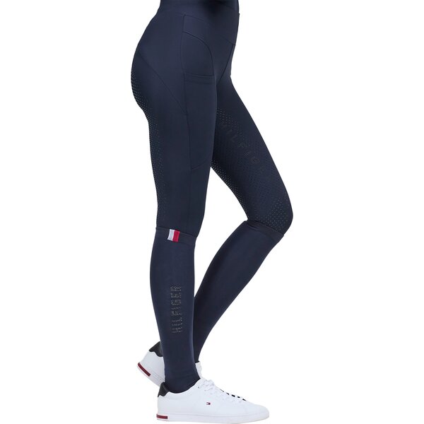 TOMMY HILFIGER EQUESTRIAN rij­sokken met strass Erie desert sky | 35-38