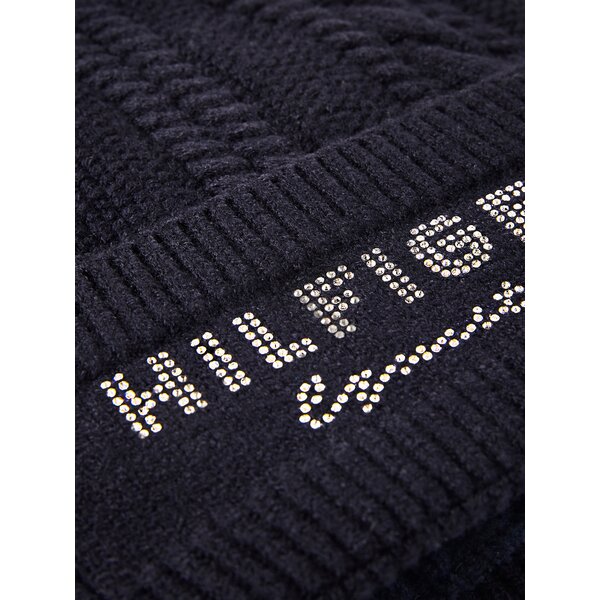 TOMMY HILFIGER EQUESTRIAN beanie met pompon Perry desert sky | One size