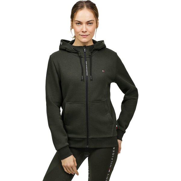 TOMMY HILFIGER EQUESTRIAN unisex zip-hoodie Union pine | XS