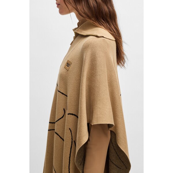 BOSS EQUESTRIAN gebreide cape Alisha camel | One size