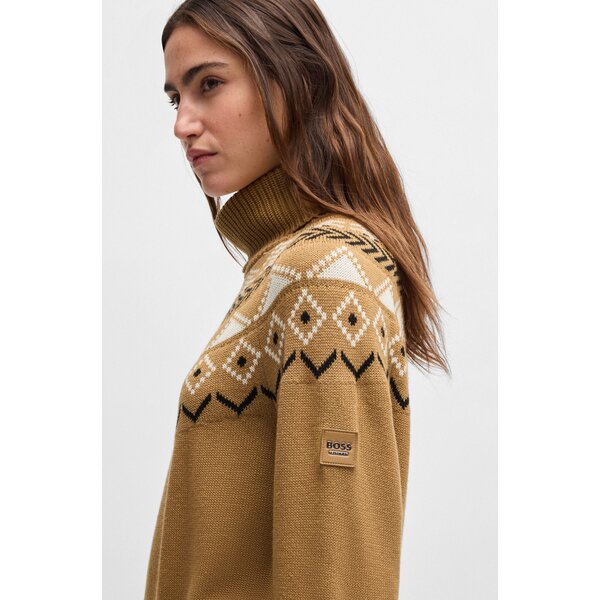 BOSS EQUESTRIAN gebreide trui Anuk Norway camel | XS