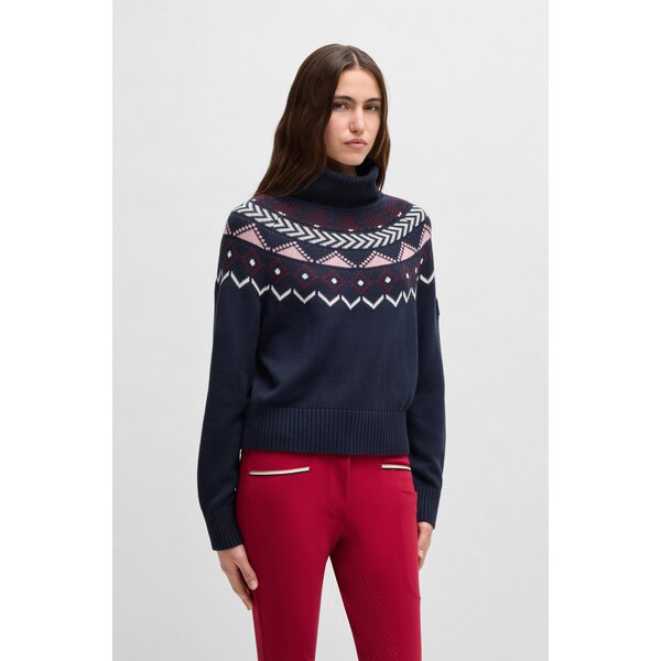 BOSS EQUESTRIAN gebreide trui Anuk Norway sky captain | XS
