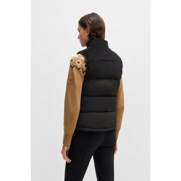 BOSS EQUESTRIAN gewatteerde bodywarmer Viola Cord black | XS