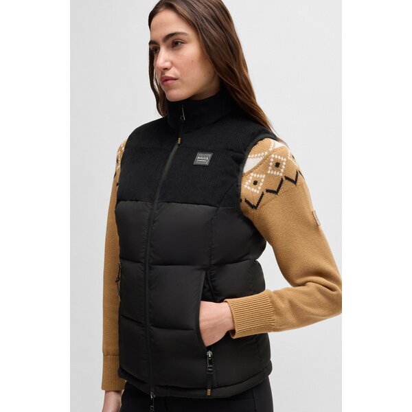 BOSS EQUESTRIAN gewatteerde bodywarmer Viola Cord black | XS