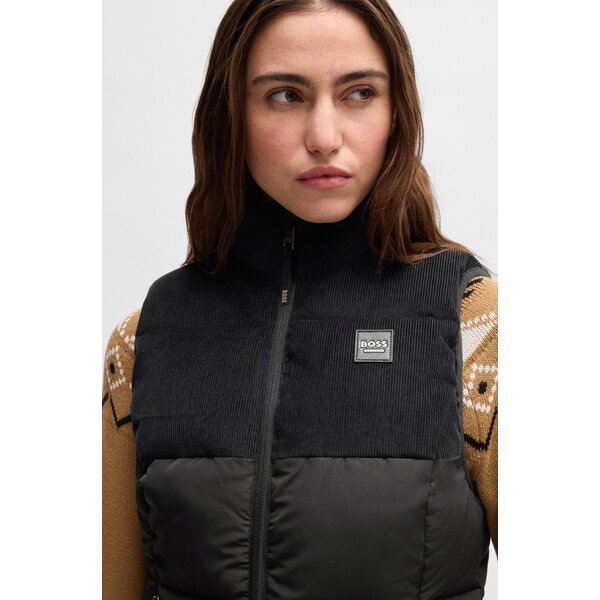 BOSS EQUESTRIAN gewatteerde bodywarmer Viola Cord black | XS