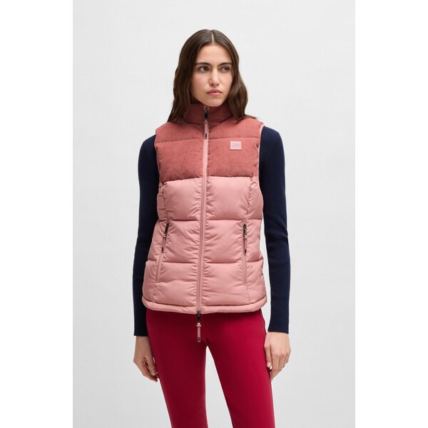 BOSS EQUESTRIAN gewatteerde bodywarmer Viola Cord rose hazel | XS