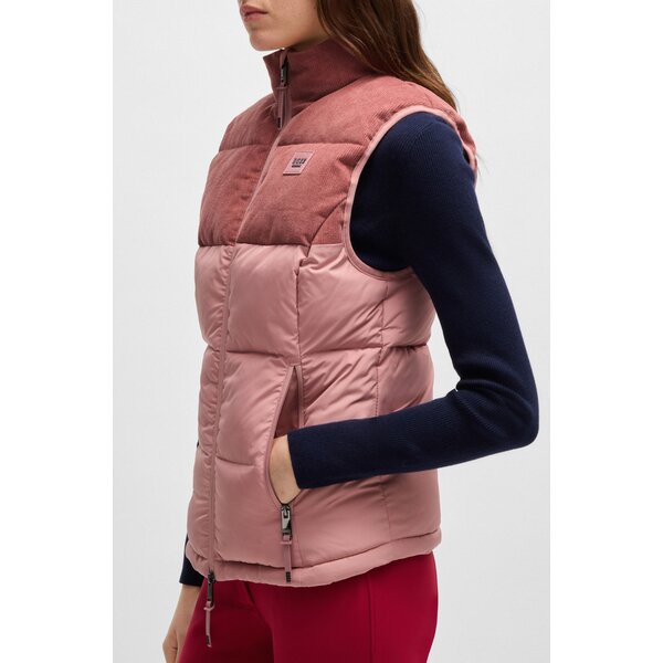 BOSS EQUESTRIAN gewatteerde bodywarmer Viola Cord rose hazel | XS