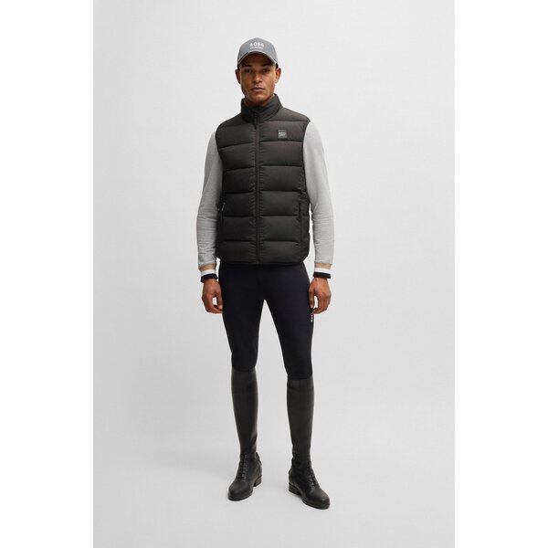 BOSS EQUESTRIAN gewatteerde herenbodywarmer Arthur Cord grey | S