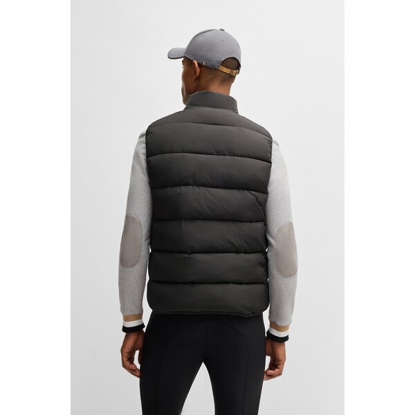 BOSS EQUESTRIAN gewatteerde herenbodywarmer Arthur Cord grey | S