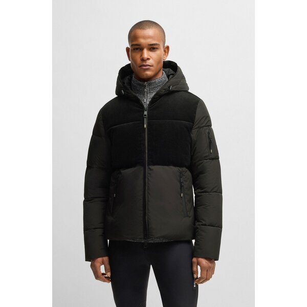 BOSS EQUESTRIAN gewatteerde corduroy jas Tomas black | S
